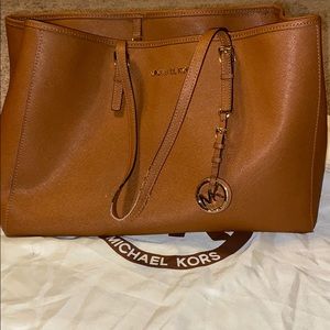 Micheal Kors Camel Leather Tote